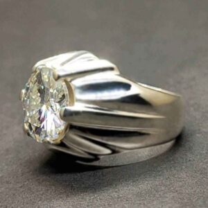 10 Carat Big Rare Moissanite Men’s Star Ring