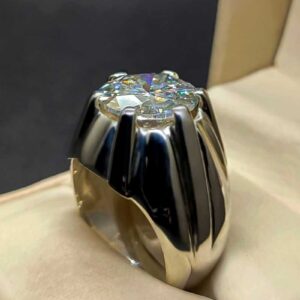 10 Carat Big Rare Moissanite Men’s Star Ring