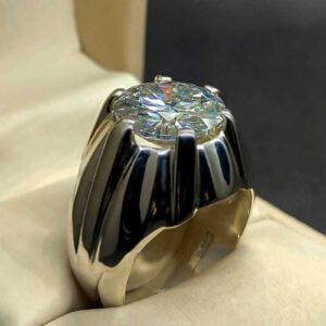 10 Carat Big Rare Moissanite Men’s Star Ring