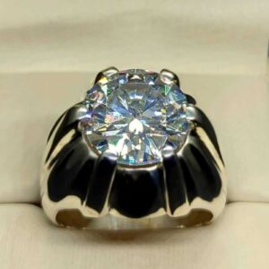 10 Carat Big Rare Moissanite Men’s Star Ring