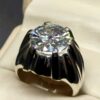 10 Carat Big Rare Moissanite Men’s Star Ring