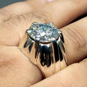 10 Carat Big Rare Moissanite Men’s Star Ring