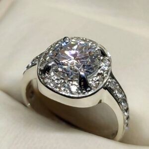 2 Carat Moissanite Women’s Solitaire Engagement Ring