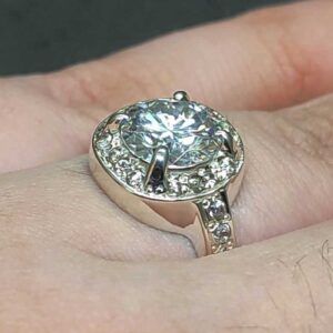 2 Carat Moissanite Women’s Solitaire Engagement Ring