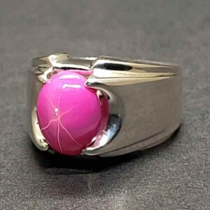 6 Carat Star Ruby Mens Ring