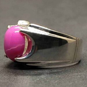 6 Carat Star Ruby Mens Ring