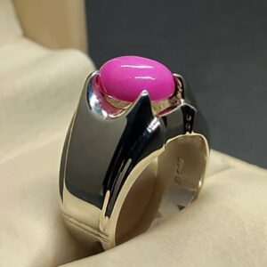 6 Carat Star Ruby Mens Ring