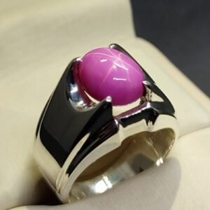 6 Carat Star Ruby Mens Ring