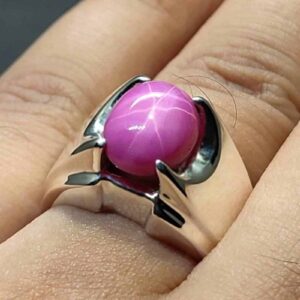 6 Carat Star Ruby Mens Ring