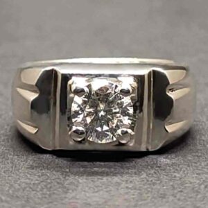 1 Carat Moissanite Men’s Elegant Ring
