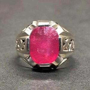 9 Carat Natural Ruby Mens Ring