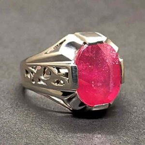 9 Carat Natural Ruby Mens Ring