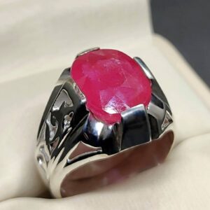 9 Carat Natural Ruby Mens Ring
