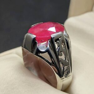 9 Carat Natural Ruby Mens Ring