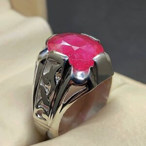9 Carat Natural Ruby Mens Ring