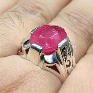 9 Carat Natural Ruby Mens Ring
