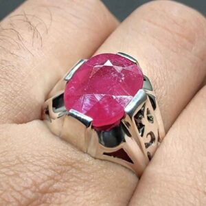 9 Carat Natural Ruby Mens Ring