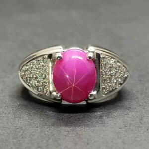 6 Carat Star Ruby Womens Ring