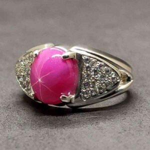 6 Carat Star Ruby Womens Ring