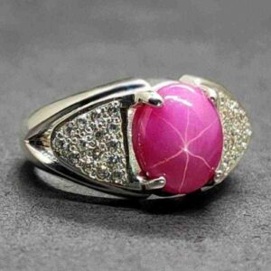 6 Carat Star Ruby Womens Ring