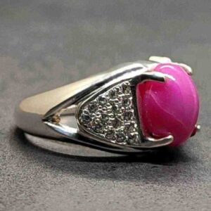 6 Carat Star Ruby Womens Ring