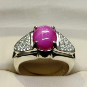 6 Carat Star Ruby Womens Ring