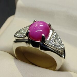 6 Carat Star Ruby Womens Ring