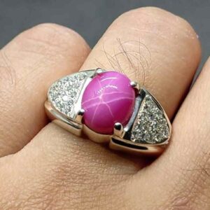 6 Carat Star Ruby Womens Ring