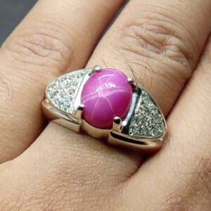6 Carat Star Ruby Womens Ring