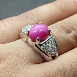 6 Carat Star Ruby Womens Ring