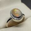 2 Carat Fire Opal Engagement Ring