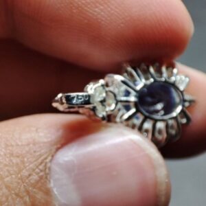2 Carat Ceylon Blue Sapphire Floral Pendant