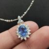 2 Carat Ceylon Blue Sapphire Floral Pendant