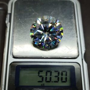 50 Carat Moissanite Diamond Cut Gemstone