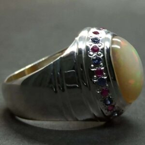 6 Carat Fire Opal Women Ring