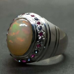 6 Carat Fire Opal Women Ring