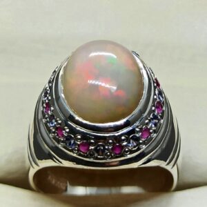 6 Carat Fire Opal Women Ring