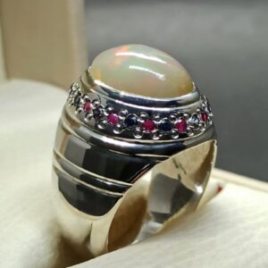 6 Carat Fire Opal Women Ring