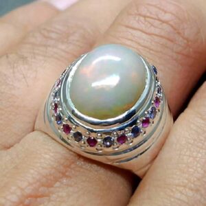6 Carat Fire Opal Women Ring