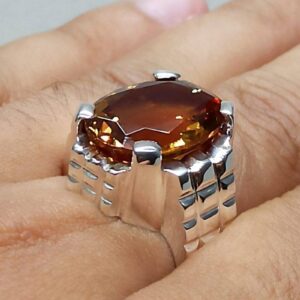 16 Carat Big Oval Cut Color Changing Lab Alexandrite Sterling Silver 925, 14k, 18k Gold Handmade Mens Ring