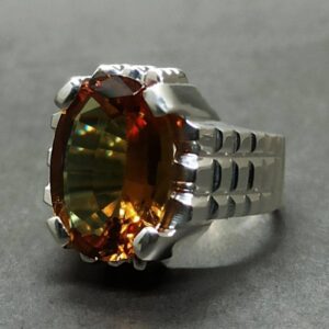 16 Carat Big Oval Cut Color Changing Lab Alexandrite Sterling Silver 925, 14k, 18k Gold Handmade Mens Ring