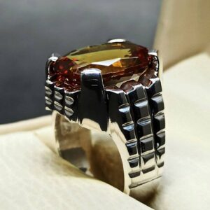 16 Carat Big Oval Cut Color Changing Lab Alexandrite Sterling Silver 925, 14k, 18k Gold Handmade Mens Ring