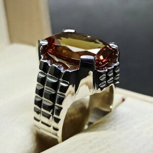 16 Carat Big Oval Cut Color Changing Lab Alexandrite Sterling Silver 925, 14k, 18k Gold Handmade Mens Ring