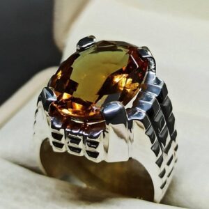 16 Carat Big Oval Cut Color Changing Lab Alexandrite Sterling Silver 925, 14k, 18k Gold Handmade Mens Ring