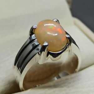 3 Carat Fire Opal Women Ring