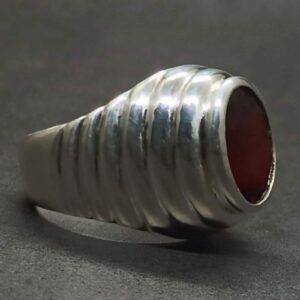 9 Carat Oval Cut Garnet Men’s Ring