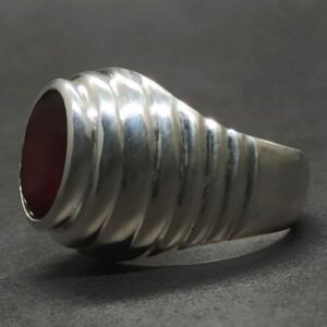 9 Carat Oval Cut Garnet Men’s Ring