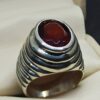 9 Carat Oval Cut Garnet Men’s Ring