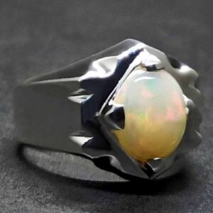 4 Carat Fire Opal Mens Ring