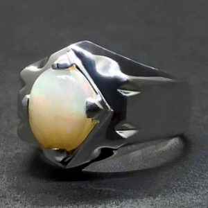 4 Carat Fire Opal Mens Ring
